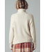 Textured Quarter-Zip Fold Collar Sweater Ivory