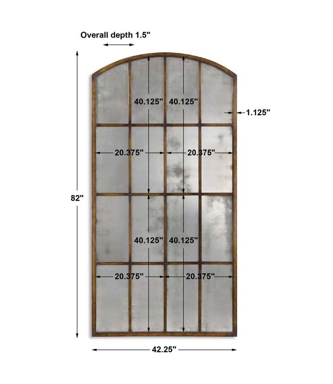 Amiel Large Arch Mirror Bronze