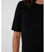 Esqualo Short Sleeve Rib Studs Top Black
