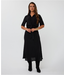 Knot Short Sleeve Dress Long Black