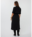Knot Short Sleeve Dress Long Black