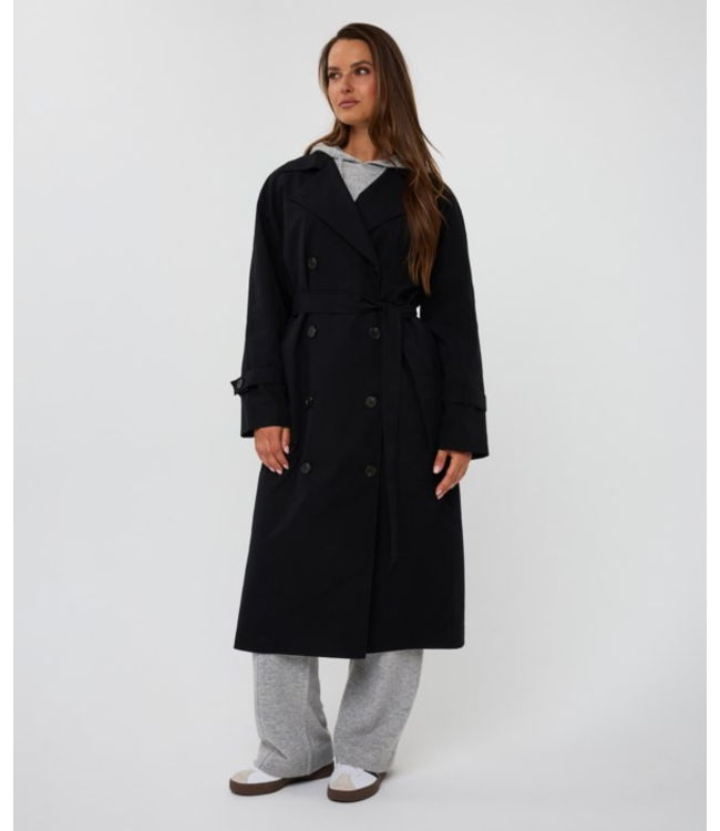 Trench Coat Long Black