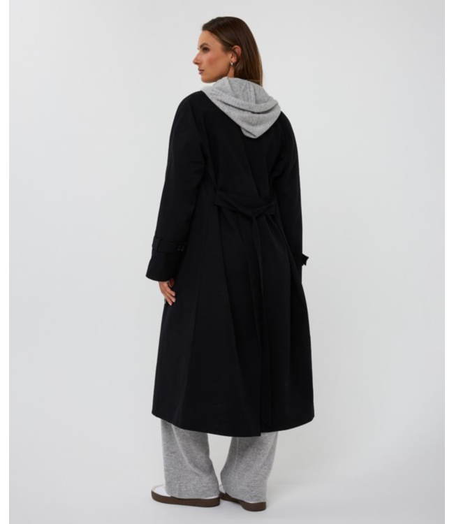 Trench Coat Long Black