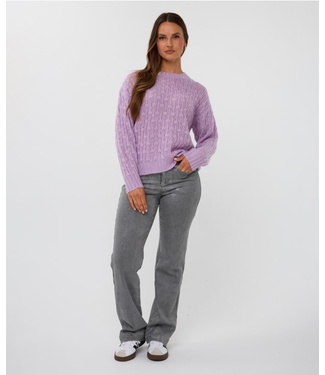 Esqualo Straight Metallic Trousers Grey