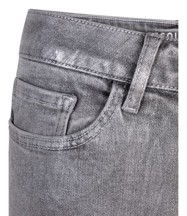 Esqualo Straight Metallic Trousers Grey