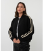 Esqualo Tweed Stripe Bomber Jacket Black