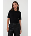 Esqualo Short Sleeve Rib Studs Top Black