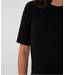 Esqualo Short Sleeve Rib Studs Top Black