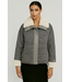 Linda Richards Danish Mink Down Coat Black/White