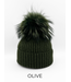 Linda Richards Angora Wool Blend Hat Olive Green