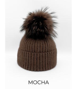 Linda Richards Angora Wool Blend Hat Mocha