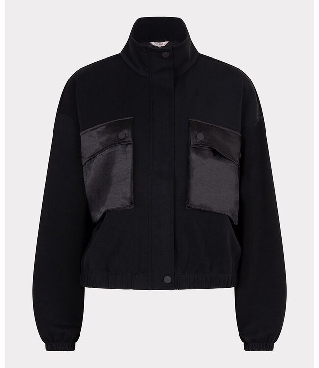 Esqualo Modal Cardigan Bomber Black