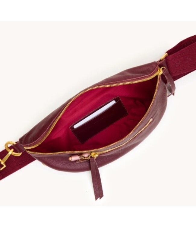 Hammitt Charles Crossbody Cherrywood Pebble/BG Med