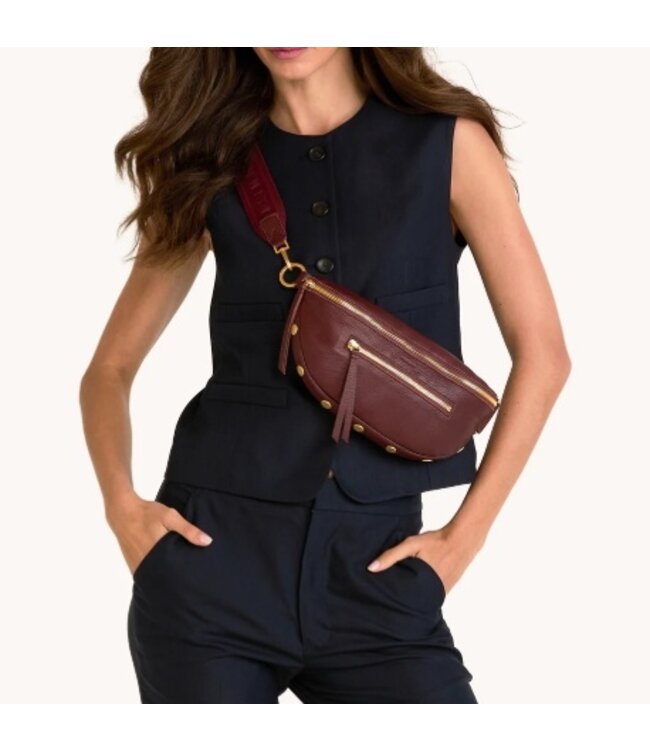 Hammitt Charles Crossbody Cherrywood Pebble/BG Med