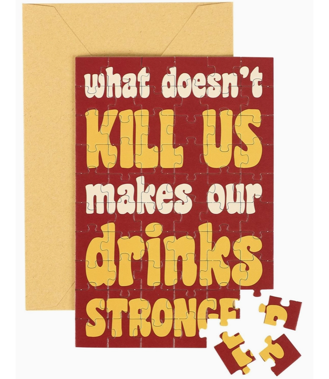 Drinks Stronger Puzzle Card