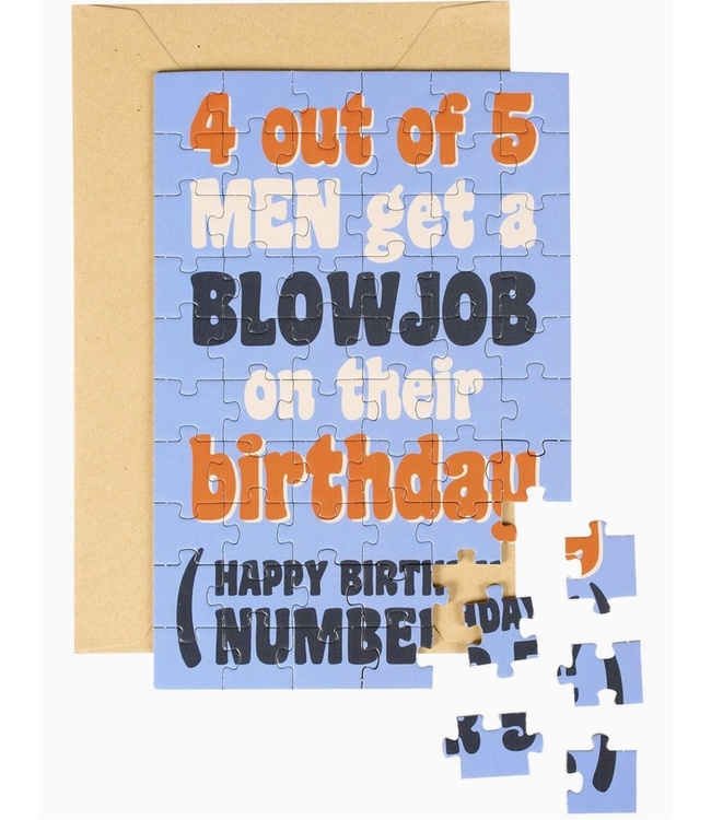 Number Five Puzzle Card