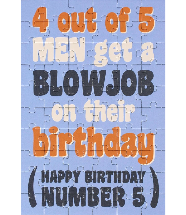 Number Five Puzzle Card