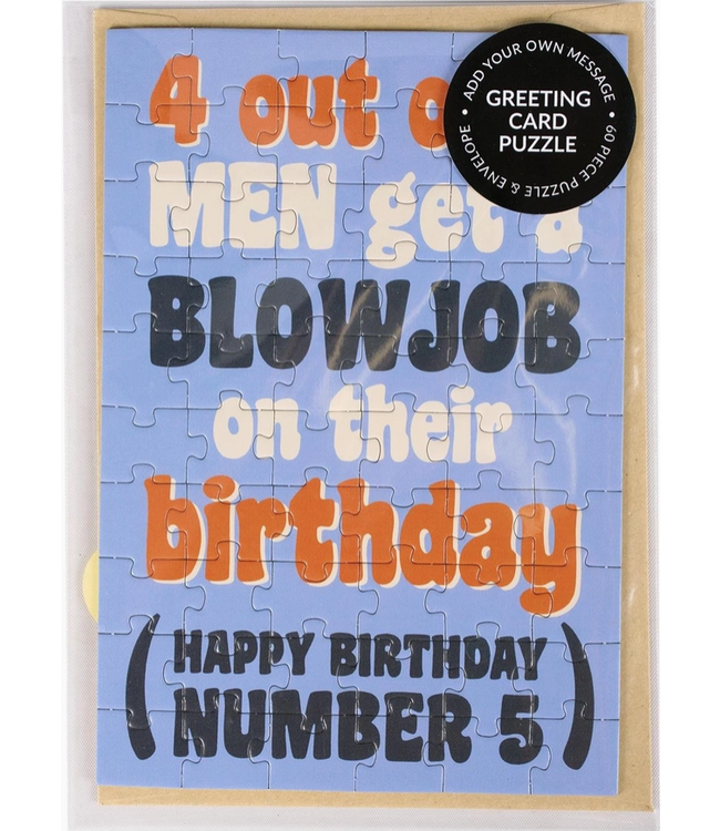 Number Five Puzzle Card