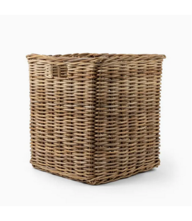 Rattan Square Kubu Grey Storage Baskets Lrg