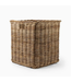 Rattan Square Kubu Grey Storage Baskets Lrg