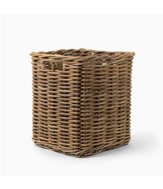 Rattan Square Kubu Grey Storage Baskets Med