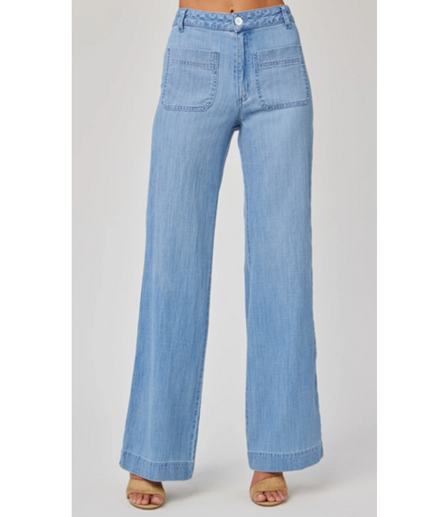 Bella Dahl Lola Two Pocket Wide Leg Sea Breeze