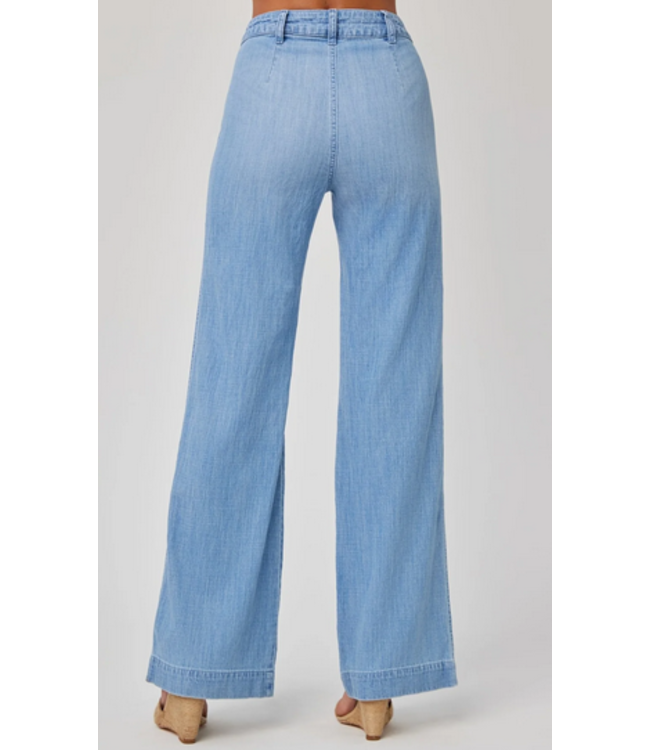 Bella Dahl Lola Two Pocket Wide Leg Sea Breeze