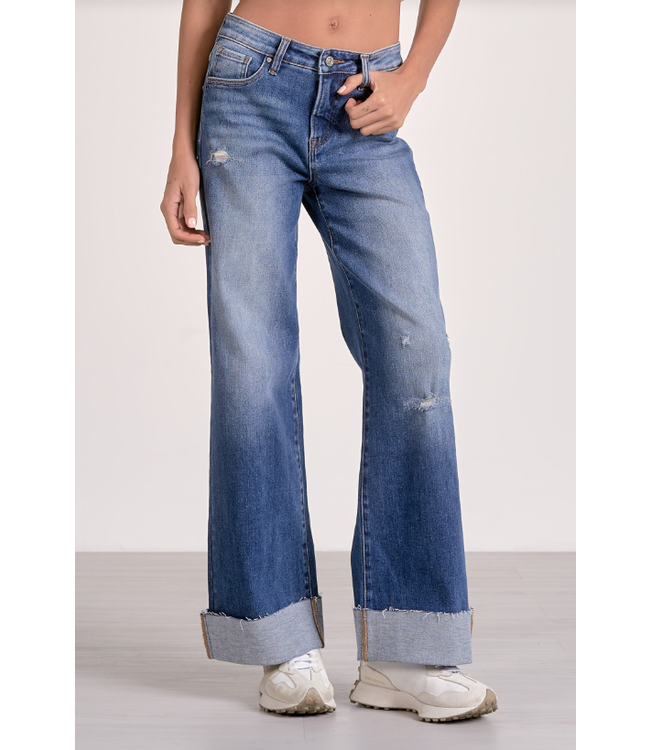 7 Jeans Cuffed Bottom Denim Wash