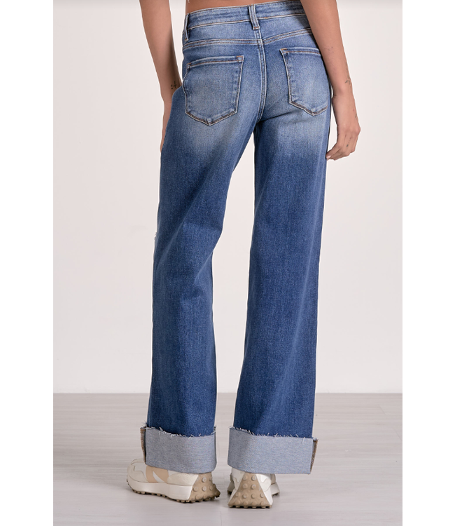 7 Jeans Cuffed Bottom Denim Wash