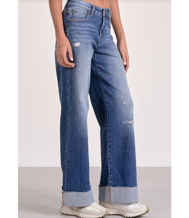 7 Jeans Cuffed Bottom Denim Wash