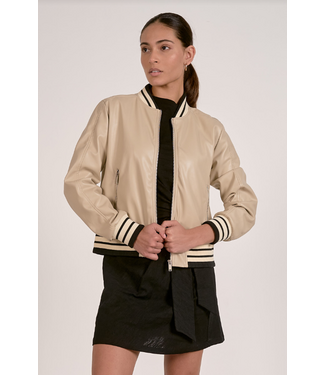 Elan Jacket Bomber Trim Taupe