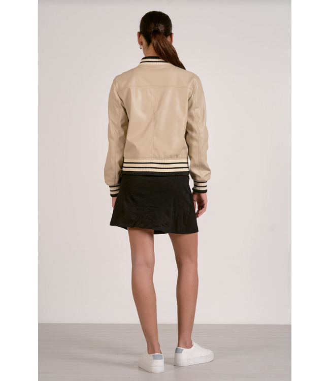Elan Jacket Bomber Trim Taupe