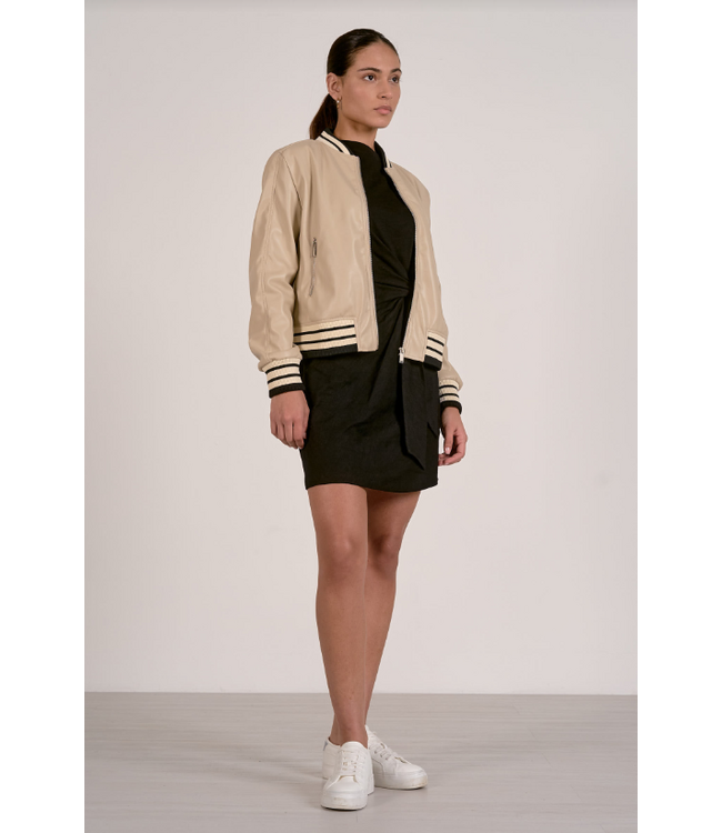 Elan Jacket Bomber Trim Taupe