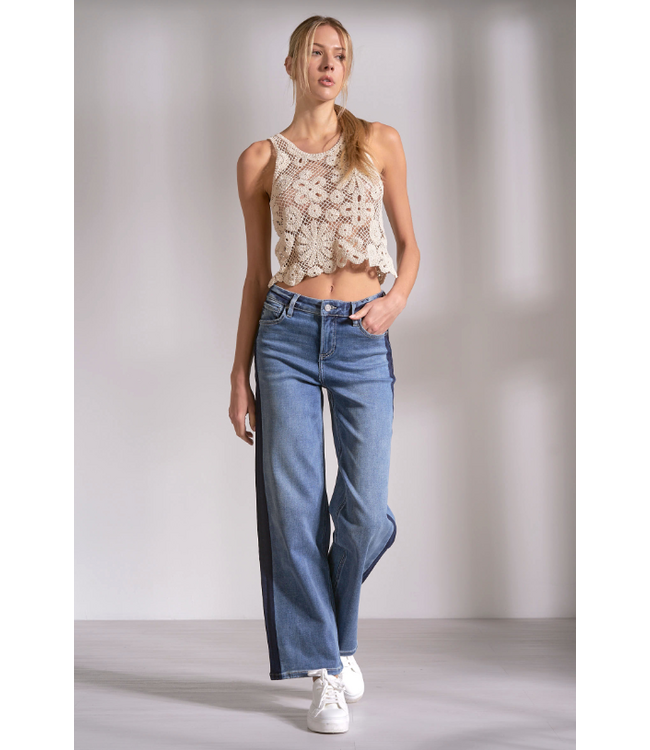 Elan Denim Pants Track Stripe