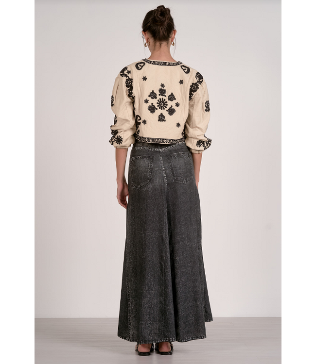 Elan Jacket Tie Front Boho Natural