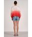 Elan Sweater Cardigan Loose Knit Red Ombre