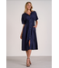 Elan Midi Dress Smock Waist Navy