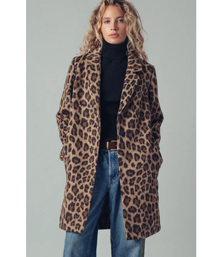 Leopard Print Oversized Statement Coat