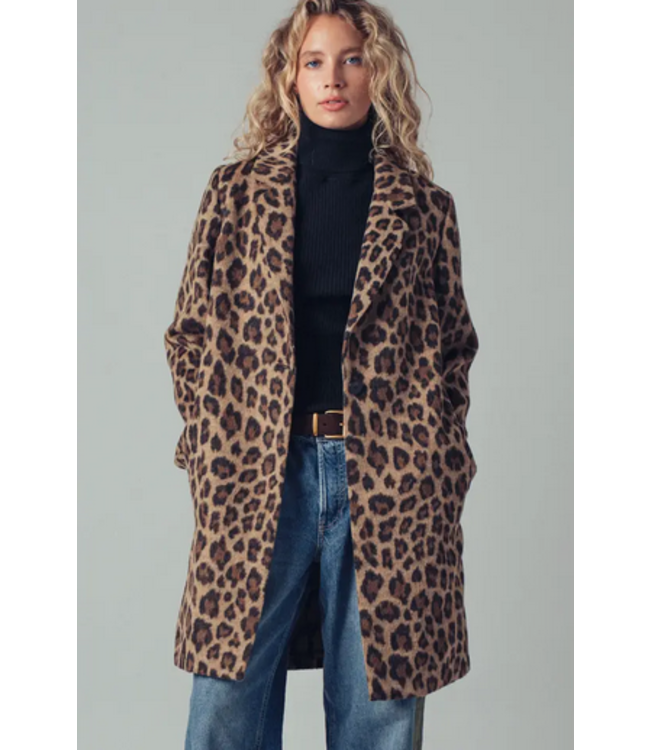 Leopard Print Oversized Statement Coat