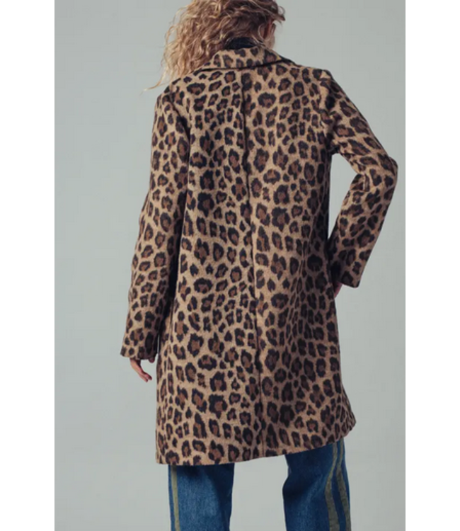 Leopard Print Oversized Statement Coat