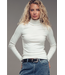 Solid Turtleneck Knit Top Ivory