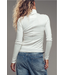 Solid Turtleneck Knit Top Ivory