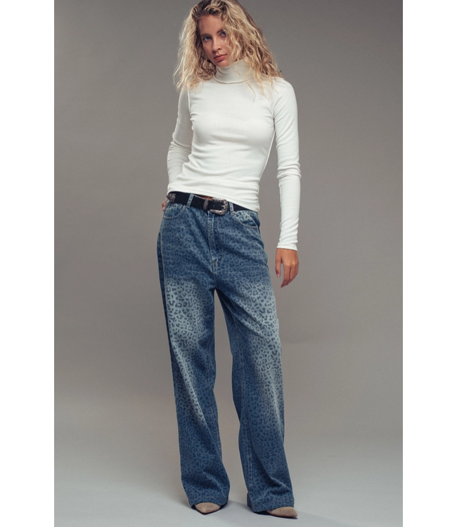 Solid Turtleneck Knit Top Ivory