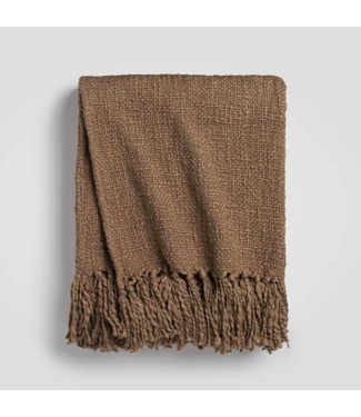Driftwood Weave Throw Blanket  Brown