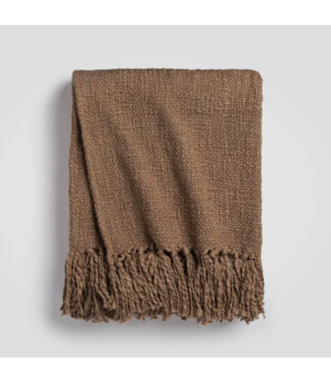 Driftwood Weave Throw Blanket  Brown