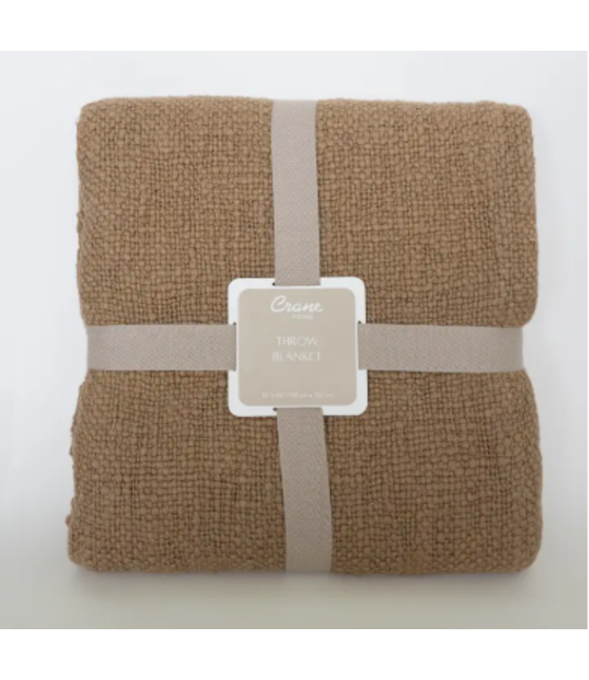 Driftwood Weave Throw Blanket  Brown