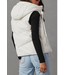 Short Hooded Down Sleeveless Vest White