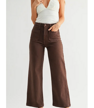 Just Black Denim Patch Pocket Wide Leg