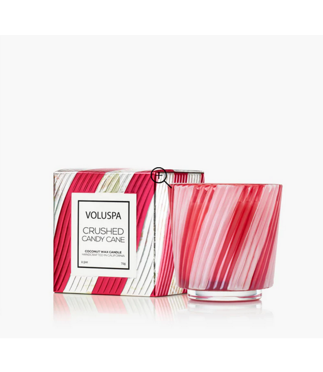 Crushed Candy Cane Mini Pendestal Candle