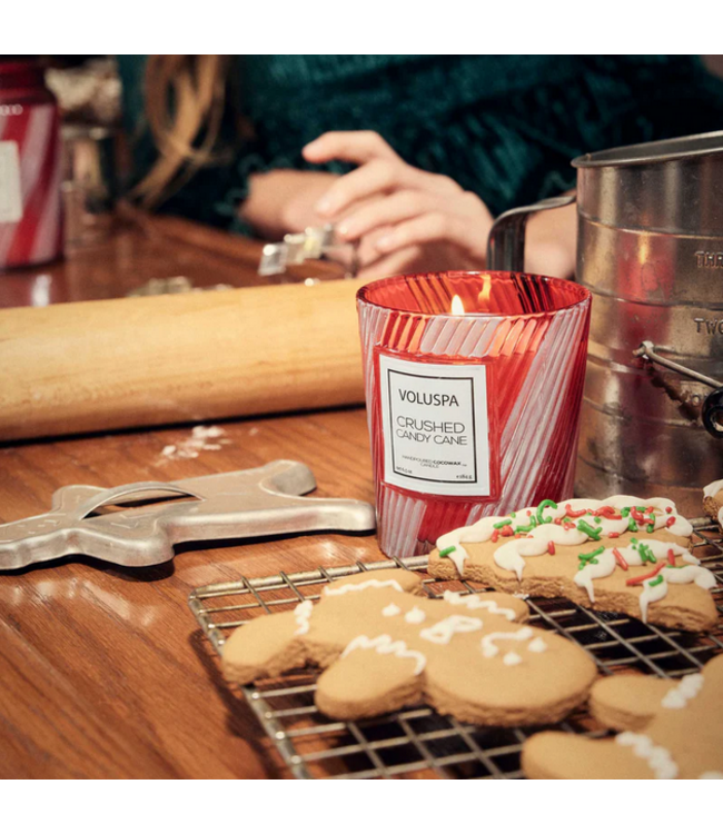 Voluspa 6.5 Crushed Candy Cane Classic Candle
